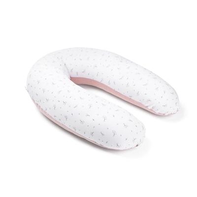 doomoo Coussin de Grossesse & Coussin Allaitement Buddy - Ultra Confort pour Dormir Pendant la Grossesse - Soulage Dos, Jambes et Ventre - Housse Tissu Bio & Oeko-Tex, Flower Pink