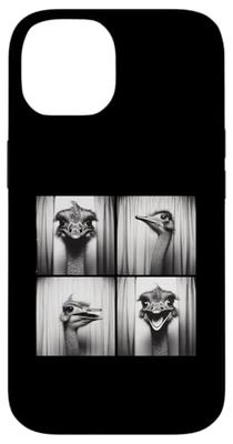 Photobooth Funny Animal Ostrich Vintage Selfie Photoshoots Case for iPhone 14