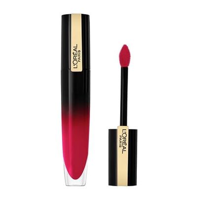 L'Oréal Paris Rossetto Liquido Brilliant Signature, Tinta Labbra a Lunga Tenuta, Formula Leggera e Finish Brillante, 308 Be Demanding, 8,5 ml