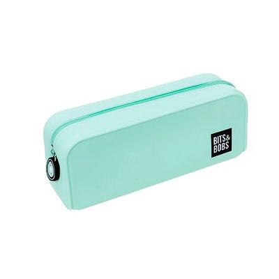 Grafoplás Mint Pastel Silicone School Case, 20x7.5x7.5cm, Soft Touch, Waterproof, Bits & Bobs Pop Up Design