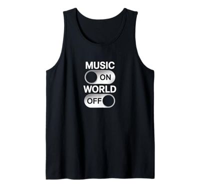 Music On, World Off – Funky Chill Mode Design Tank Top