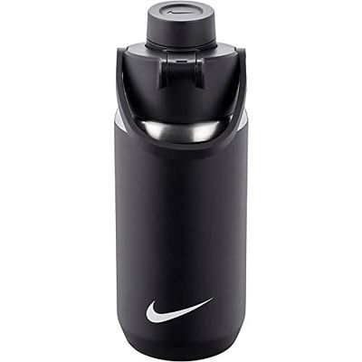 Nike Unisex – Adulto SS Recharge Chug Bottle TR-FL, nero/bianco, 354 ml