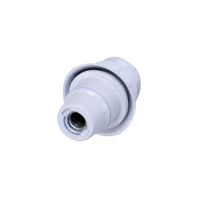 Portalámpara E14 de baquelita con autobloqueo, media rosca, blanco - Ideal para la instalación de diversas bombillas y luminarias.