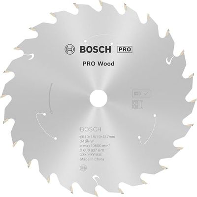 Bosch Professional 1x Lame de scie circulaire Standard for Wood (bois, 140 x 12,7 x 1,5 mm, 24 dents, accessoire de scie circulaire sans fil)
