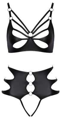 Cottelli Lingerie Women's Bra Set Rings Black S