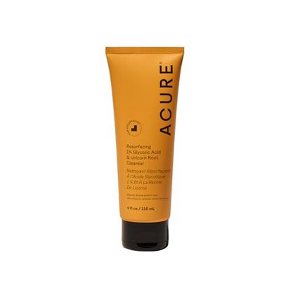 Acure Resurfacing Cleanser 118ml - Glycolic + Unicorn - Enhances Skin's Natural Radiance - Face Cleanser