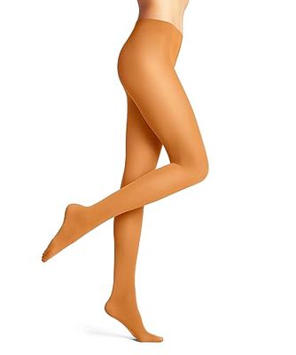 FALKE Women's Pure Matt 50 DEN W TI Semi-Opaque Plain 1 Pair Tights, Orange (Toskana 1470) new - eco-friendly, M-L