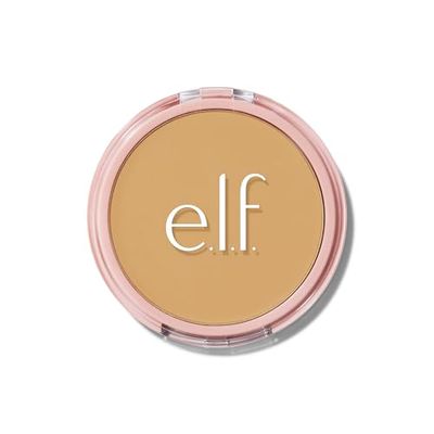 e.l.f. Halo Glow Powder Filter, Pressed Finishing Powder, Buildable Coverage, Crease-Resistant, Blurs the Appearance of Pores, With Velour Puff and Mirror, Vegan & Cruelty-Free, Medium Neutral