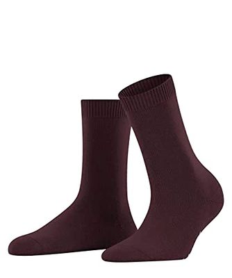 FALKE Women's Cosy Wool W SO Thick Warm Plain 1 Pair Socks, Red (Barolo 8596), 2.5-5