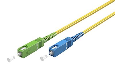 goobay 59666 glasvezelkabel (FTTH) / single-mode (OS2) simplex/SC APC (8°) mannelijk naar SC-UPC (8°) mannelijk/glasvezelkabel / 30 meter