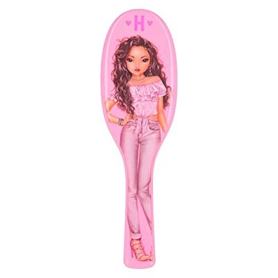 Depesche TOPModel 4899-026 Classic Pink Hair Brush with Modern Detangling Bristles, Approximately 3.6 x 8.7 x 27 cm