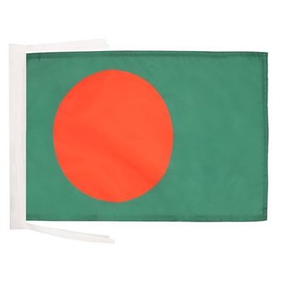 BANDERA de BANGLADÉS 45x30cm - BANDERINA BANGLADESÍ 30 x 45 cm cordeles - AZ FLAG