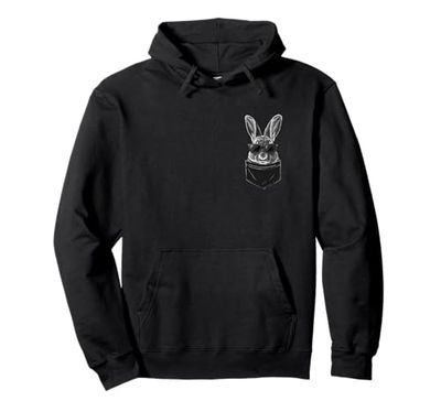 Happy Easter Bunny Rabbit Pocket Sunglasses Boys Men Kids Pullover Hoodie