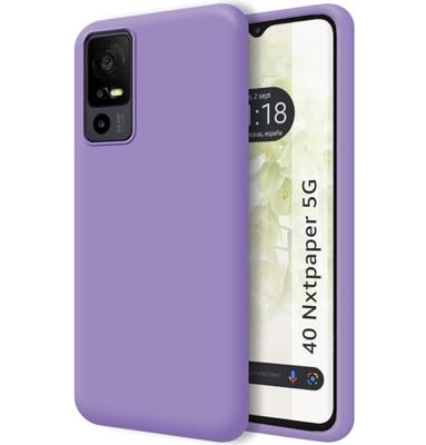 Tumundosmartphone Ultramjukt flytande silikonfodral för TCL 40 NXTPAPER 5G lila
