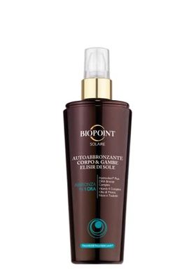 Biopoint Solaire Elisir di Sole, Sérum Autobronceante Cuerpo y Patas de color, Acción Intensa y Antimanchas, aporta un bronceado rápido, Ilumina e hidrata la piel, apto para todo tipo de encarnado