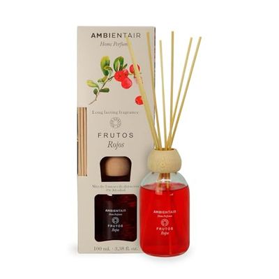 Ambientair MK100RRAA Ambientador Mikado frutas vermelhas, bagas silvestres, difusor de varas perfumadas, com palitos de vime, 100 ml