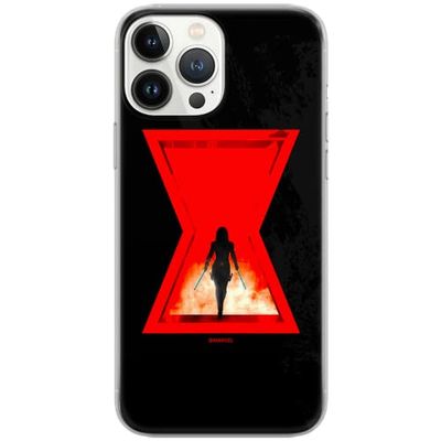 ERT GROUP mobiltelefonfodral för Iphone 13 PRO MAX originalt och officiellt licensierat Marvel mönster Black Widow 009 Vit optimalt anpassad, fodral tillverkad av TPU-plast