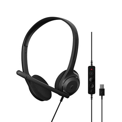 EPOS C1 Professional Business Headset with USB-A Interface, Superior Noise Cancelling Microphone, Chrome Certification - Comfortable Fit, Durability, Connect Integration