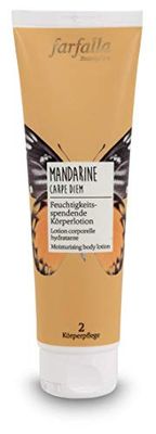 farfalla - Mandarin moisturising body lotion - 100% certified natural cosmetics (1 x 150 ml)