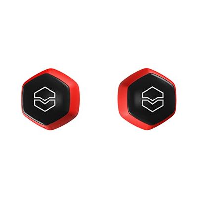 V-Moda Auriculares inalámbricos Hexamove Lite - Controla el audio, responde llamadas y accede a asistentes de voz (Rojo)