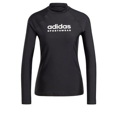 adidas Womens Long Sleeves Rashguard, Rashguard Donna, Black,