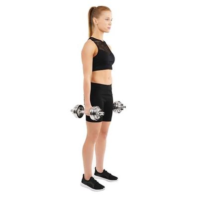 Sunny Health & Fitness Sunny Health & Fitness-Juego de Mancuernas cromadas (15 kg, Incluye Funda de Transporte), Unisex, Gris, Talla única
