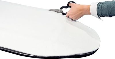 Leifheit - Muletão para tábuas de passar roupa, enchimento de espuma de 5 mm para tábuas de passar com um tamanho máximo de 140 x 45 cm, recortável, cor branca