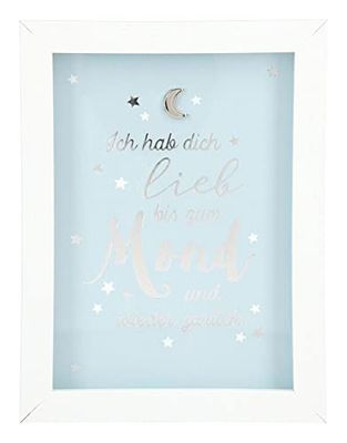 Depesche 11626-011 Fotolijst met compliment, decoratieve lijst met mooie spreuk, ca. 12 x 9 x 1, kleine attentie, wit, 1 x 9 x 1,9 cm