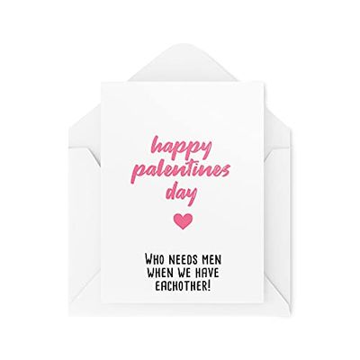 Palentines Kaarten Beste Vriend Pal, Besties Card, Wie heeft mannen nodig als we elkaars hebben, voor haar vrienden Pals Palentine Valentines CBH452