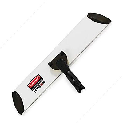 Rubbermaid Commercial Products Executive HYGEN Mop Quick-Connect Telaio per pulizia a umido e asciutto in microfibra, adatto per mop pad da 45,7 cm, argento/nero (1863893), manico non incluso