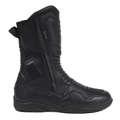 REBELHORN Unisex's Compass Motorcycle Boots, Black, 4 UK