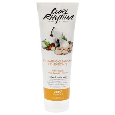Curl Rhythm Hydrating Cleanser Conditioner - Co-wash with Shea, Marula, and Coconut - Curly Hair Conditioner - Removes Dirt and Buildup - 295 ml