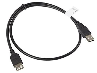 Lanberg CA-USBE-10CC-0007-BK USB 2.0 A-stekker naar USB A-bus Extender, 70 cm zwart