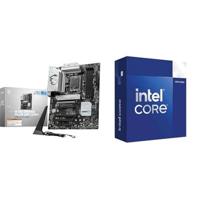 MSI B760 GAMING PLUS WIFI DDR4 Motherboard + Intel® Core™ i5-14400 Desktop Processor 10 cores