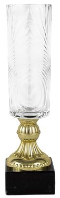 Art-Trophies At11592, Trofeo Ceramica e Cristallo Unisex-Adulto, Trasparente/Oro, 28 cm