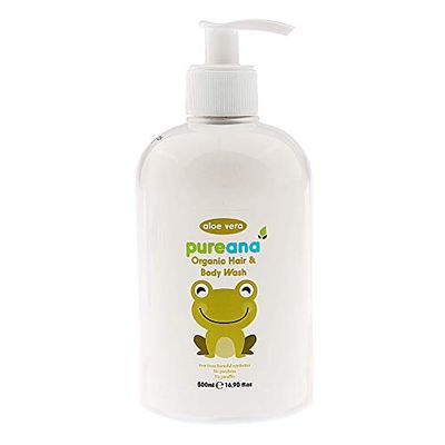 Pureana Baby and Child Hair and Body Wash with Organic Aloe Vera and Orange (500ml)