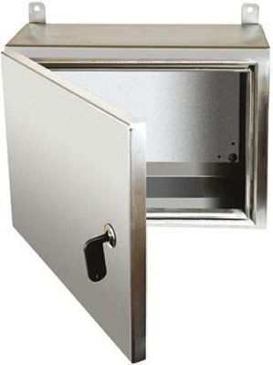 RS PRO Alloggiamento a parete in acciaio inox IP69K, H x L x P 600 mm x 400 mm x 200 mm