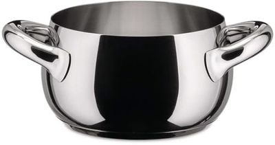 Alessi Mami Faitout en Acier Inoxydable, Argenté, Ø 25,5 cm
