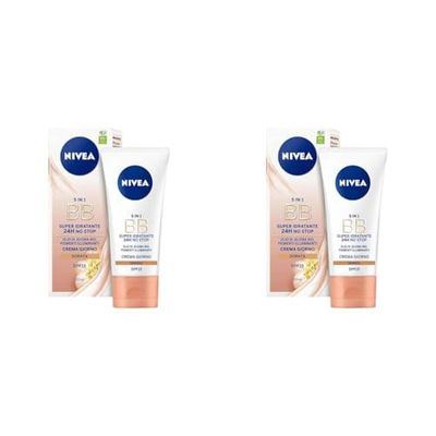 Crema per la pelle nivea BB Cream 50ml 6in1 Medium - 1 Pezzo (Confezione da 2)