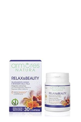 Armores Natura Integratori Alimentari, Relax&Beauty, con Papavero della California (Escolzia) e Ashwagandha, Favorisce il Rilassamento, il Sonno, il Trofismo della Pelle, Prodotto Vegano, 30 Compresse