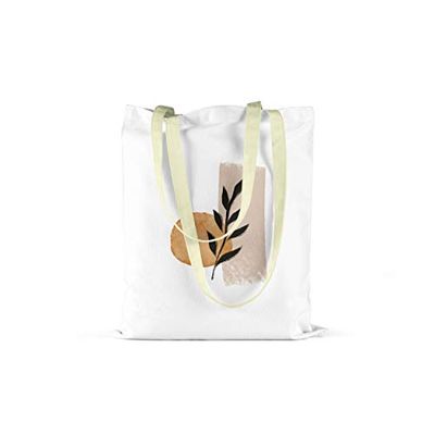 Bonamaison, Bedrukte Draagtas, Herbruikbare Boodschappentas, Boodschappentas, Mag in de Wasmachine, Milieuvriendelijk, Opvouwbaar, Canvas Stoffen Tas Met Handvatten, 34X40 Cm - Vervaardigd İn Turkije