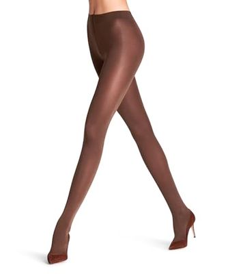 FALKE Women's Seidenglatt 80 DEN W Ti Opaque Plain 1 Pair Tights, Brown Espresso 5188, M