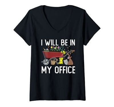 Mujer I'll Be In My Office Gardening Tools Garden Lover Gardener Camiseta Cuello V