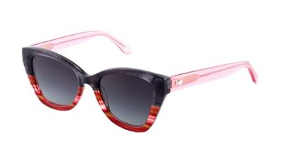 NAIF IZARO Lunettes de Soleil Women's, Gris avec Jaspeado Rouge, Grand