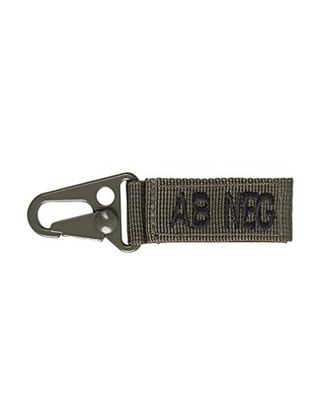 Mil-Tec tactische sleutelhouder bloedgroep pakket van 5, Olijf, One Size, Borduurwerk