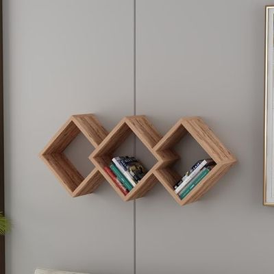 Snygg vägghylla, Atlantic Pine, 102 x 42 x 20 cm | 100% melaminbelagd partikelbräda, 18 mm tjock | Mångsidig förvaringslösning för hem och kontor