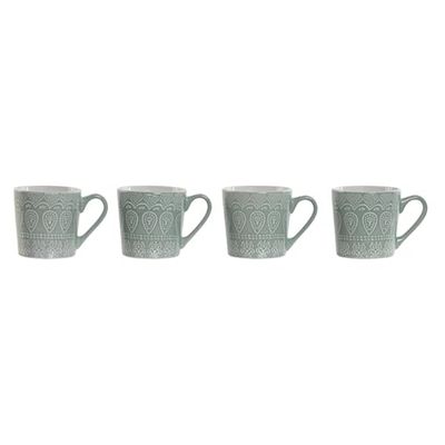 MUG SET 4 GRES 9,5X13X9,2 360ML MANDALA ESMALTADO