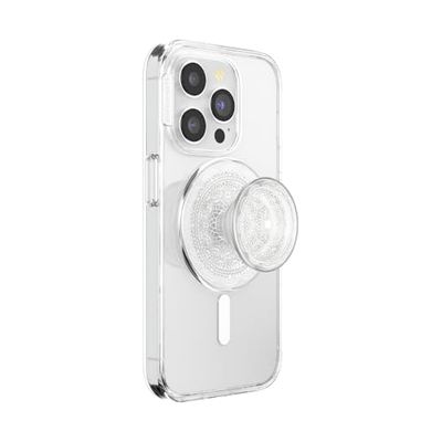 PopSockets: PopGrip Round for MagSafe – Anello adattatore per MagSafe incluso – Supporto espandibile e impugnatura per telefono con parte superiore intercambiabile per smartphone e custodie – Doily