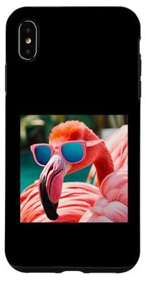 Drôle Flamingo portant des lunettes de soleil Coque pour iPhone XS Max