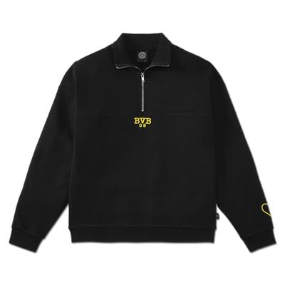 Borussia Dortmund BVB Drift bluza damska z zamkiem błyskawicznym, czarny, XL